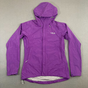 Rab Jacket Women’s Small Purple Downpour Lightweight Pertex Waterproof READ